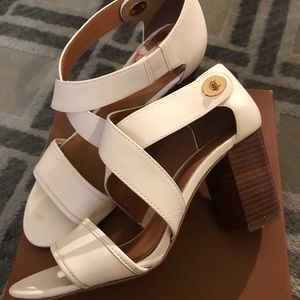 Coach chalk leather Lauraine Sandal, 6M